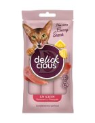 DELICKCIOUS Creamy Snack Pui și Ananas plic recompense pisici 60g