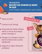 DELICKCIOUS Dinner Somon și Midii plic hrană umedă pisici (în sos) bax 85g x 12buc