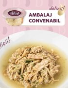 DELICKCIOUS Supă Pui și Șuncă bol hrană umedă pisici (în supă) 80g