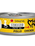 DISUGUAL Mini Me Sterilised Pui conservă hrană umedă fără cereale pisici sterilizate (pate) 85g