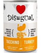 DISUGUAL Monoprotein XS-XL Curcan conservă hrană umedă monoproteică fără cereale câini (pate) 400g