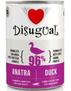 DISUGUAL Monoprotein XS-XL Rață conservă hrană umedă monoproteică fără cereale câini (pate) 400g