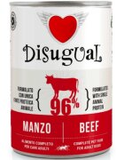 DISUGUAL Monoprotein XS-XL Vită conservă hrană umedă monoproteică fără cereale câini (pate) 400g