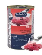DR. CLAUDER'S Selected Meat XS-XL Vită conservă hrană umedă fără cereale câini (în suc propriu) 400g