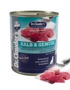 DR. CLAUDER'S Selected Meat XS-XL Vițel și Legume conservă hrană umedă fără cereale câini (în suc propriu) 800g