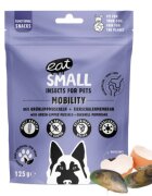 EAT SMALL Mobility Snack XS-XL Insecte punguță resigilabil recompense funcționale fără cereale câini sistem articular 125g