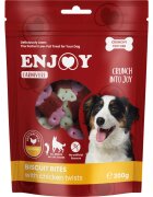Enjoy Carnivore Biscuit Bits Twists XS-XL Pui punguță recompense câini 300g
