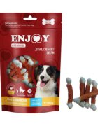Enjoy Carnivore Calcium Bone Chews XS-XL Pui punguță recompense câini 100g