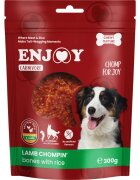 Enjoy Carnivore Chompin Bones XS-XL Miel și Orez punguță recompense câini 300g