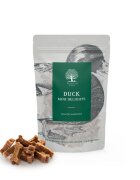 Essential Foods ESSENTIAL Mini Delights XS-S Rață punguță recompense fără cereale câini 100g