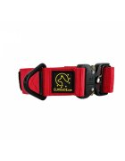 EURO JOE Tactical zgardă câini ajustabilă nylon roșu cataramă Cobra S(30-37 x 3.8cm)