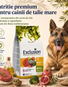 EXCLUSION Mediterraneo Monoprotein Formula Large Breed L-XL Vită hrană uscată monoproteică câini 12kg
