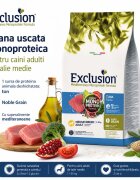 EXCLUSION Mediterraneo Monoprotein Formula Medium Breed M Ton hrană uscată monoproteică câini 12kg