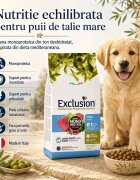 EXCLUSION Mediterraneo Monoprotein Formula Puppy Large Breed L-XL Ton hrană uscată monoproteică câini junior 12kg