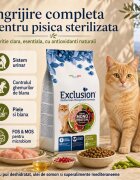 EXCLUSION Mediterraneo Monoprotein Formula Sterilised Pui hrană uscată monoproteică pisici sterilizate 12kg