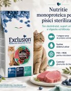 EXCLUSION Mediterraneo Monoprotein Formula Sterilised Ton hrană uscată monoproteică pisici sterilizate 12kg