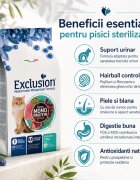 EXCLUSION Mediterraneo Monoprotein Formula Sterilised Ton hrană uscată monoproteică pisici sterilizate 12kg