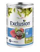 EXCLUSION Mediterraneo Monoprotein Formula XS-XL Ton conservă hrană umedă monoproteică câini (pate) 400g