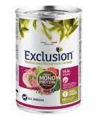 EXCLUSION Mediterraneo Monoprotein Formula XS-XL Vițel conservă hrană umedă monoproteică câini (pate) 400g