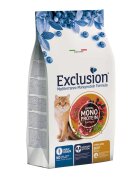 EXCLUSION Mediterraneo Monoprotein Sterilised Vită hrană uscată monoproteică pisici sterilizate 1.5kg