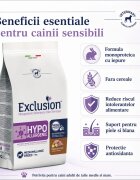 EXCLUSION Monoprotein VD Hypoallergenic Medium&Large M-XL Iepure și Cartofi dietă veterinară hrană uscată fără cereale câini alergii 12kg