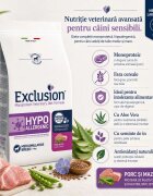 EXCLUSION Monoprotein VD Hypoallergenic Medium&Large M-XL Porc și Mazăre dietă veterinară hrană uscată fără cereale câini alergii 2kg