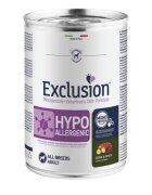 EXCLUSION Monoprotein VD Hypoallergenic XS-XL Cal și Cartofi dietă veterinară conservă hrană umedă fără cereale câini alergii (pate) 400g