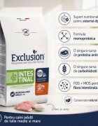 EXCLUSION Monoprotein VD Intestinal Medium&Large M-XL Porc și Orez dietă veterinară hrană uscată câini sistem digestiv 2kg