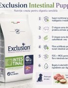 EXCLUSION Monoprotein VD Intestinal Puppy XS-XL Porc și Orez dietă veterinară hrană uscată câini junior sistem digestiv 12kg