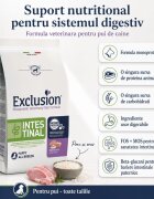 EXCLUSION Monoprotein VD Intestinal Puppy XS-XL Porc și Orez dietă veterinară hrană uscată câini junior sistem digestiv 12kg