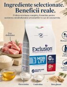 EXCLUSION Monoprotein VD Mobility Medium & Large M-XL Porc și Orez dietă veterinară hrană uscată câini sistem articular 12kg