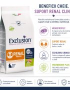 EXCLUSION Monoprotein VD Renal Phase 1 Porc și Orez dietă veterinară hrană uscată pisici sistem renal 1.5kg