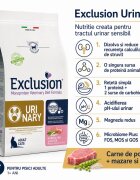 EXCLUSION Monoprotein VD Urinary Porc și Mazăre dietă veterinară hrană uscată pisici sistem urinar 1.5kg