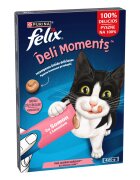 FELIX Deli Moments Somon plic recompense pisici (piure) 10g x 4buc
