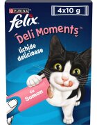 FELIX Deli Moments Somon plic recompense pisici (piure) 10g x 4buc