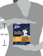 FELIX Doubly Delicious Pui și Curcan hrană uscată pisici 270g