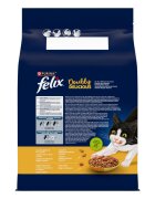 FELIX Doubly Delicious Pui și Curcan hrană uscată pisici 3kg