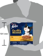 FELIX Doubly Delicious Pui și Curcan hrană uscată pisici 800g