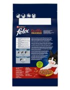 FELIX Doubly Delicious Vită și Pui hrană uscată pisici 1.4kg
