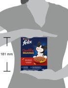 FELIX Doubly Delicious Vită și Pui hrană uscată pisici 270g