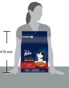 FELIX Doubly Delicious Vită și Pui hrană uscată pisici 3kg