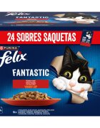 FELIX Fantastic Selecție cu Vită Pui Iepure și Miel plic hrană umedă pisici (în aspic) bax 85g x 24buc