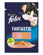 FELIX PURINA Fantastic Somon hrană umedă pisici (în aspic) PURINA Fantastic Somon plic hrană umedă pisici (în aspic) 85g