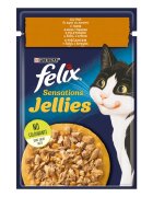 FELIX PURINA Sensations Pui cu Morcov hrană umedă pisici (în aspic) PURINA Sensations Pui cu Morcov plic hrană umedă pisici (în aspic) 85g