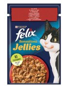 FELIX PURINA Sensations Vită cu Roșii hrană umedă pisici (în aspic) PURINA Sensations Vită cu Roșii plic hrană umedă pisici (în aspic) 85g