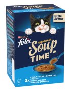 FELIX Soup Fish Selection cu Cod Ton și Cambula plic hrană umedă pisici (în supă) multipack 48g x 6buc