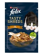 FELIX Tasty-Shreds Pui plic hrană umedă pisici (în sos) 80g