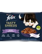 FELIX Tasty-Shreds Selecție mixtă cu Vită Pui Somon și Ton plic hrană umedă pisici (în sos) multipack 80g x 4buc