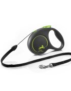 Flexi Black Design lesă șnur retractabilă câini poliester verde S(12kg 5m)