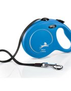 Flexi Classic lesă bandă retractabilă câini nylon albastru L(50kg 8m)